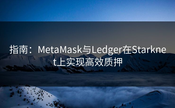 指南：MetaMask与Ledger在Starknet上实现高效质押